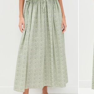NWT- La maregold amelia Light Green Floral Maxi Skirt